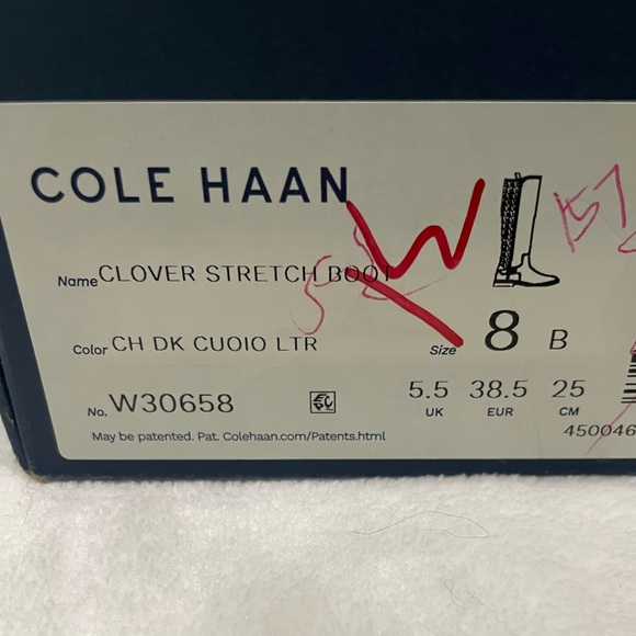 Cole Haan Clover Leather Stretch Riding Boots Sz 8 BNWB - Picture 12 of 12